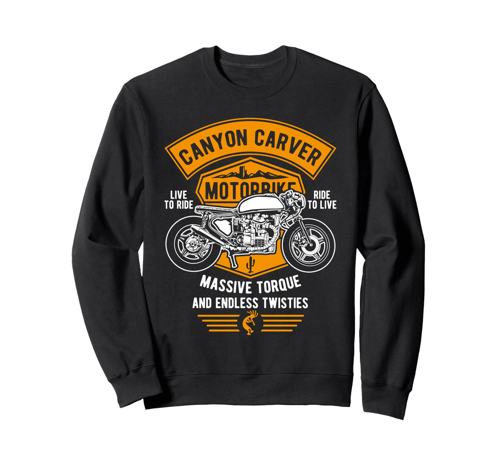 Canyon Carver Motorcycle Sweatshirt - Novelty Apparel Men Women - T-Shirt, Sweatshirt, Hoodie