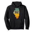 Chicago Illinois 312 Area Code Hoodie - Casual Everyday Wear Men Women - T-Shirt, Sweatshirt, Hoodie