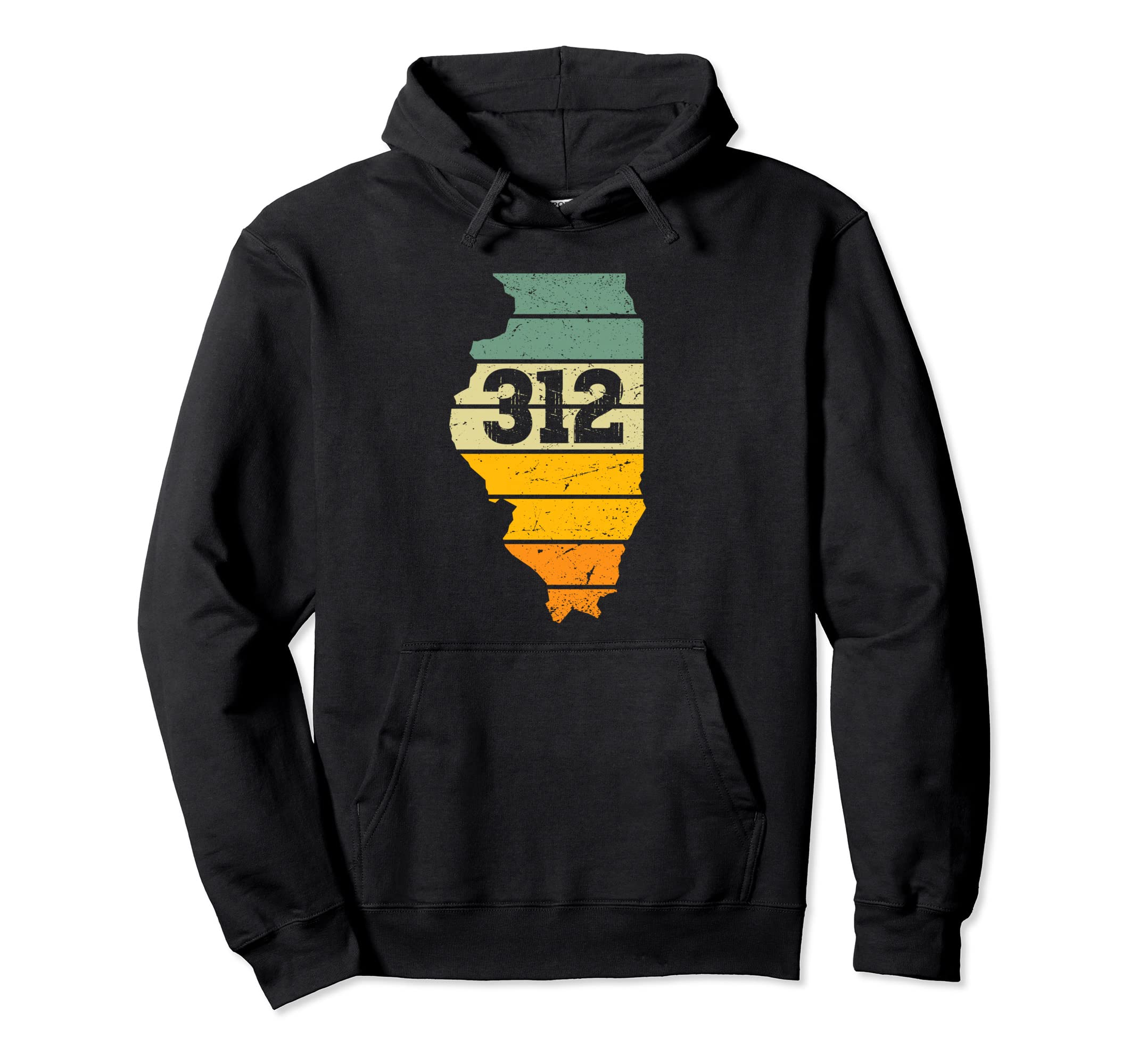 Chicago Illinois 312 Area Code Hoodie - Casual Everyday Wear Men Women - T-Shirt, Sweatshirt, Hoodie
