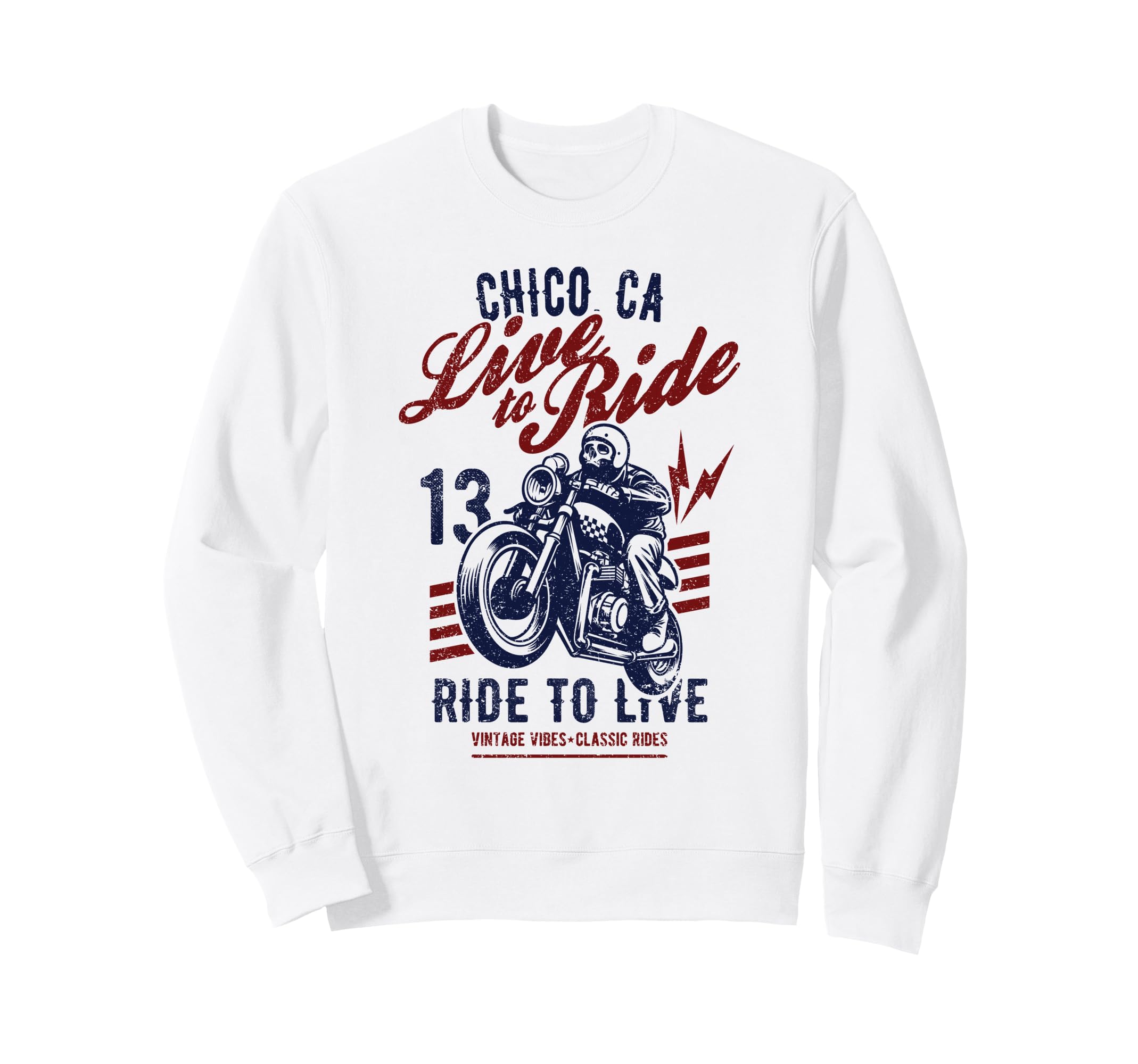 Chico California Motorcycle Sweatshirt - Fun Novelty Design for Adults - T-Shirt, Sweatshirt, Hoodie