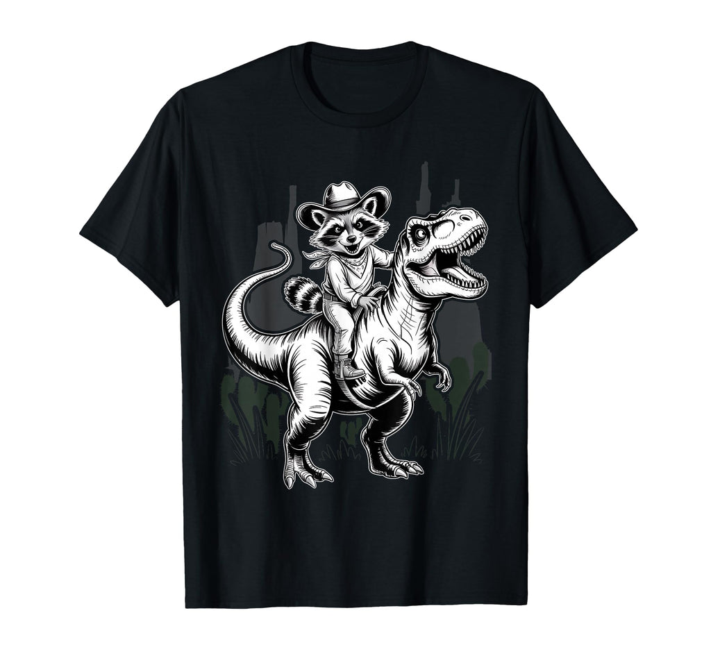 Raccoon Cowboy Cowgirl Panda Trash T-Shirt - Unique Graphic Men Women - T-Shirt, Sweatshirt, Hoodie