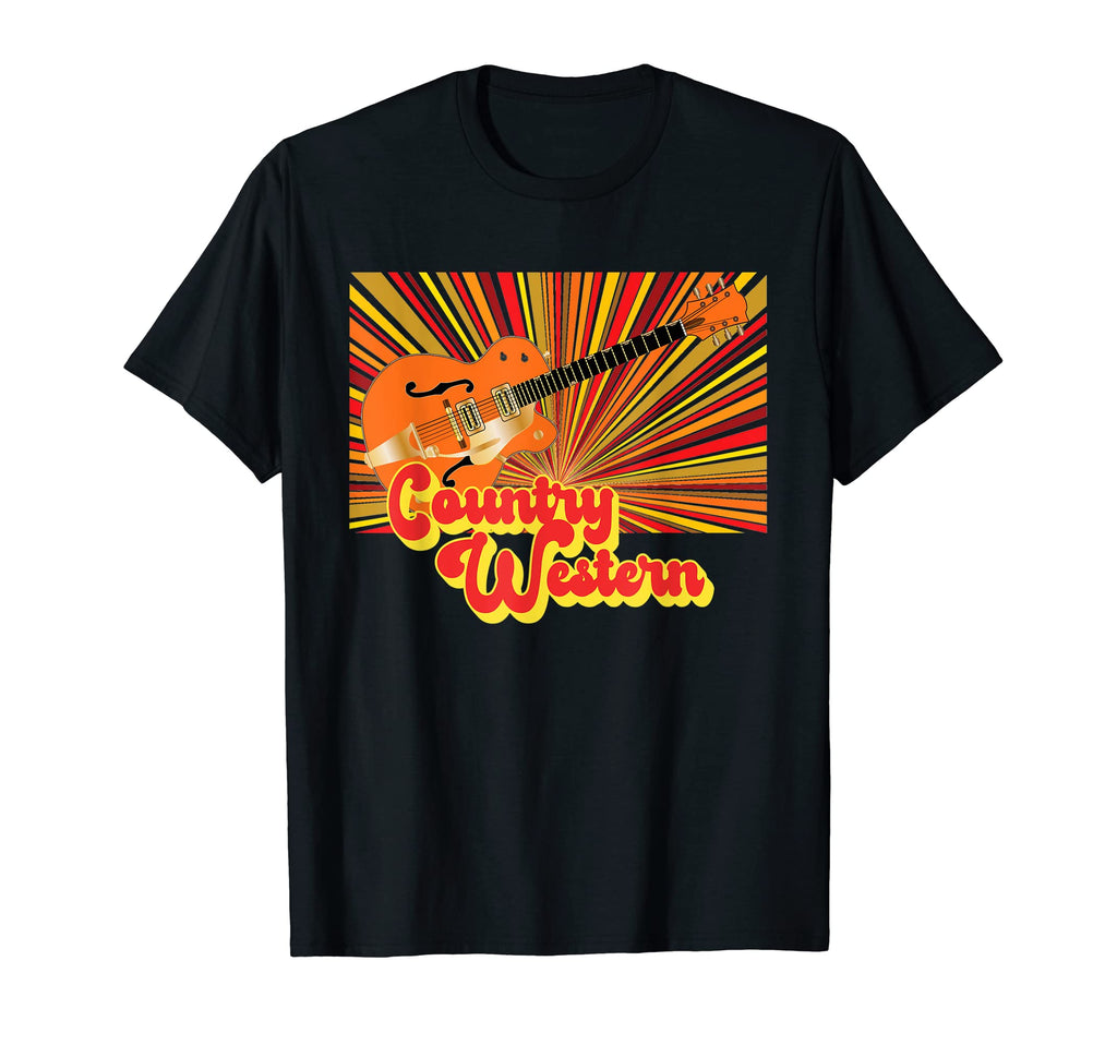 Country Music 70S 80S Western Guitar T-Shirt - Custom Art Print for Adults - T-Shirt, Sweatshirt, Hoodie