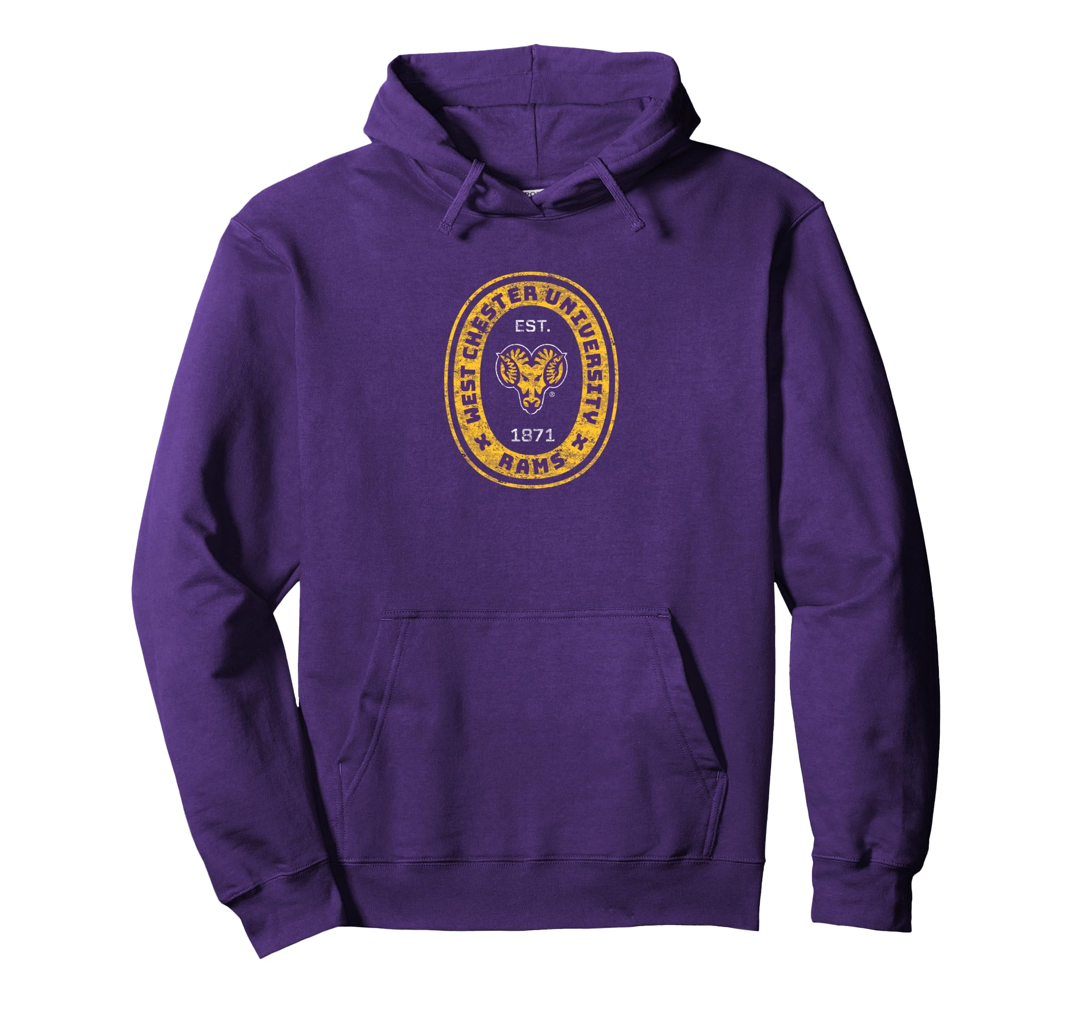 West Chester University Golden Rams Hoodie - Fun Novelty Design for Adults - T-Shirt, Sweatshirt, Hoodie