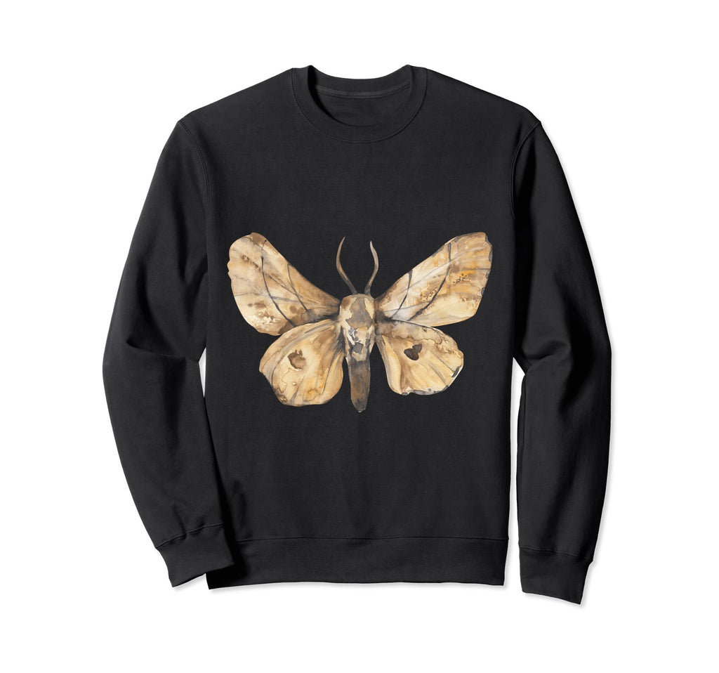 Watercolor Moth Goth Horror Antisocial Sweatshirt - Trendy Graphic Unisex - T-Shirt, Sweatshirt, Hoodie