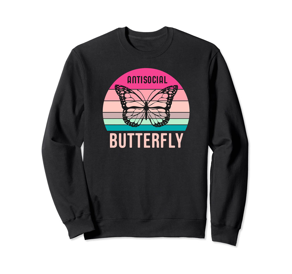 Antisocial Butterfly Gift Sweatshirt - Unique Graphic for Adults - T-Shirt, Sweatshirt, Hoodie