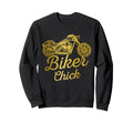 Biker Chick Motorcycle Biker Sweatshirt - Graphic Print Men Women - T-Shirt, Sweatshirt, Hoodie