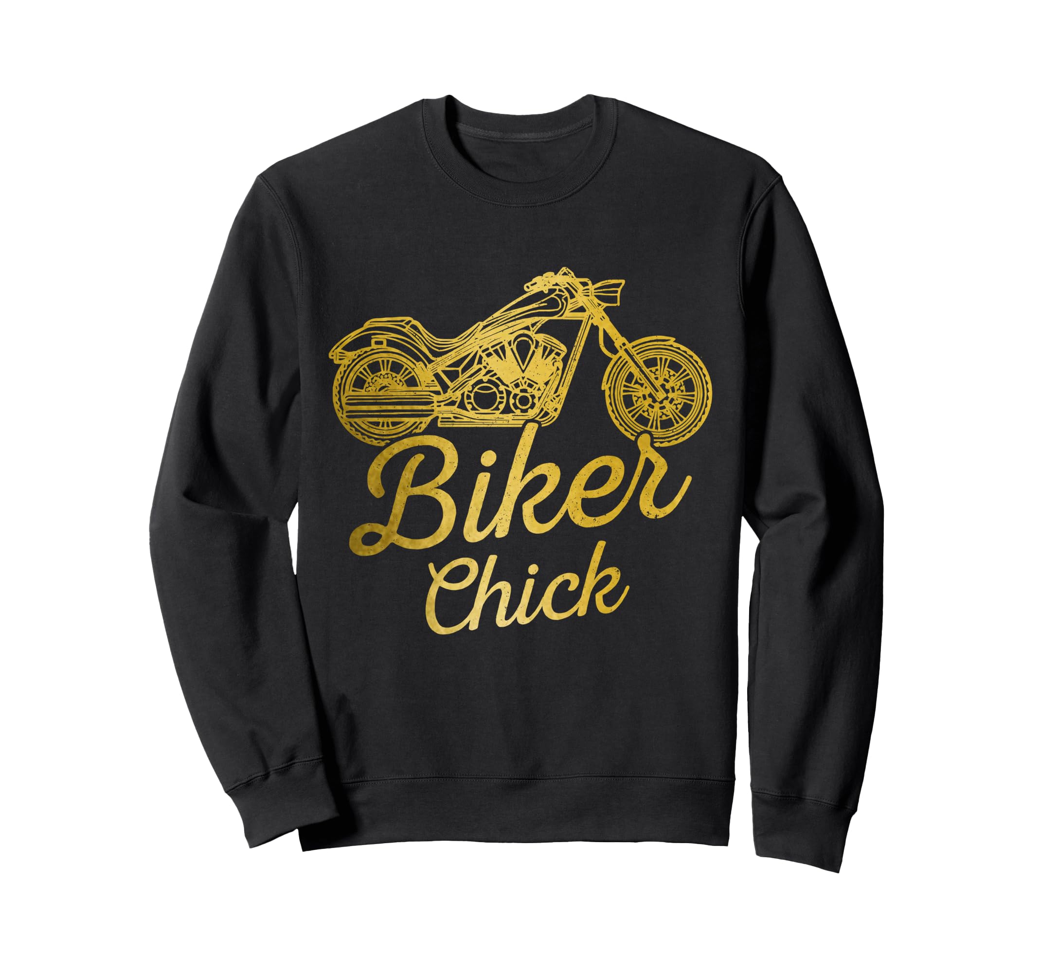 Biker Chick Motorcycle Biker Sweatshirt - Graphic Print Men Women - T-Shirt, Sweatshirt, Hoodie