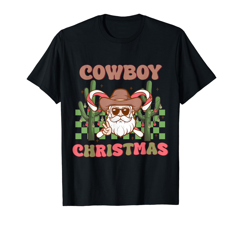 Howdy Cowboy Santa Country Western T-Shirt - Aesthetic Graphic Unisex - T-Shirt, Sweatshirt, Hoodie