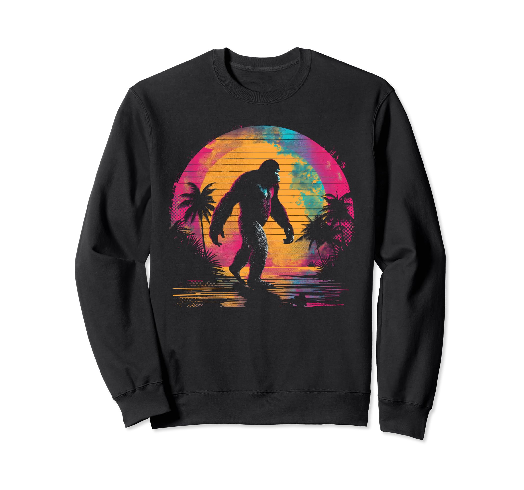 Bigfoot Vaporwave Aesthetic Sweatshirt - Casual Everyday Wear Unisex - T-Shirt, Sweatshirt, Hoodie