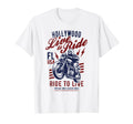 Hollywood Florida Usa Motorcycle Skull T-Shirt - Trendy Graphic Unisex - T-Shirt, Sweatshirt, Hoodie