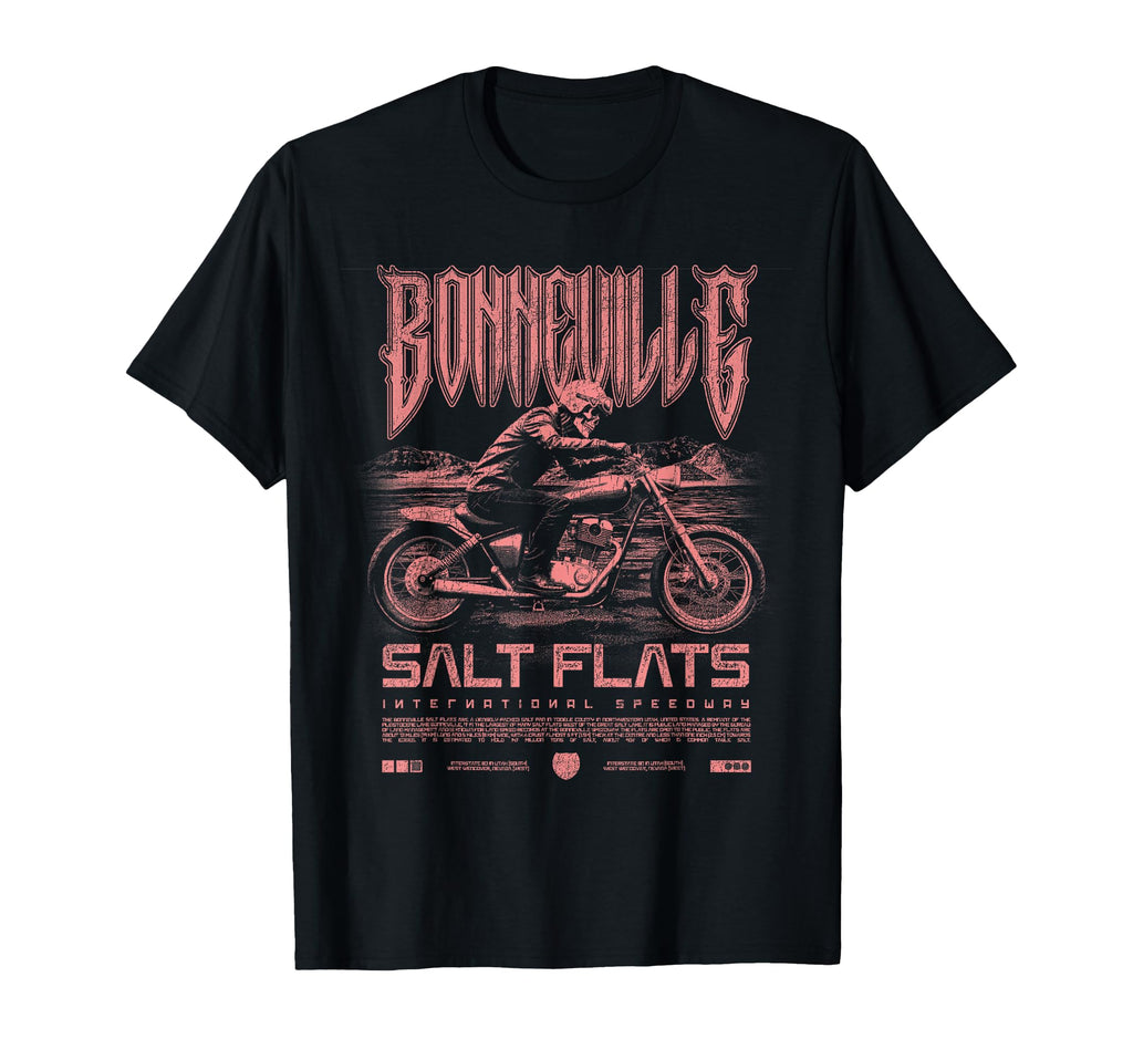 Bonneville Salt Flats Motorcycle T-Shirt - Trendy Graphic for Adults - T-Shirt, Sweatshirt, Hoodie