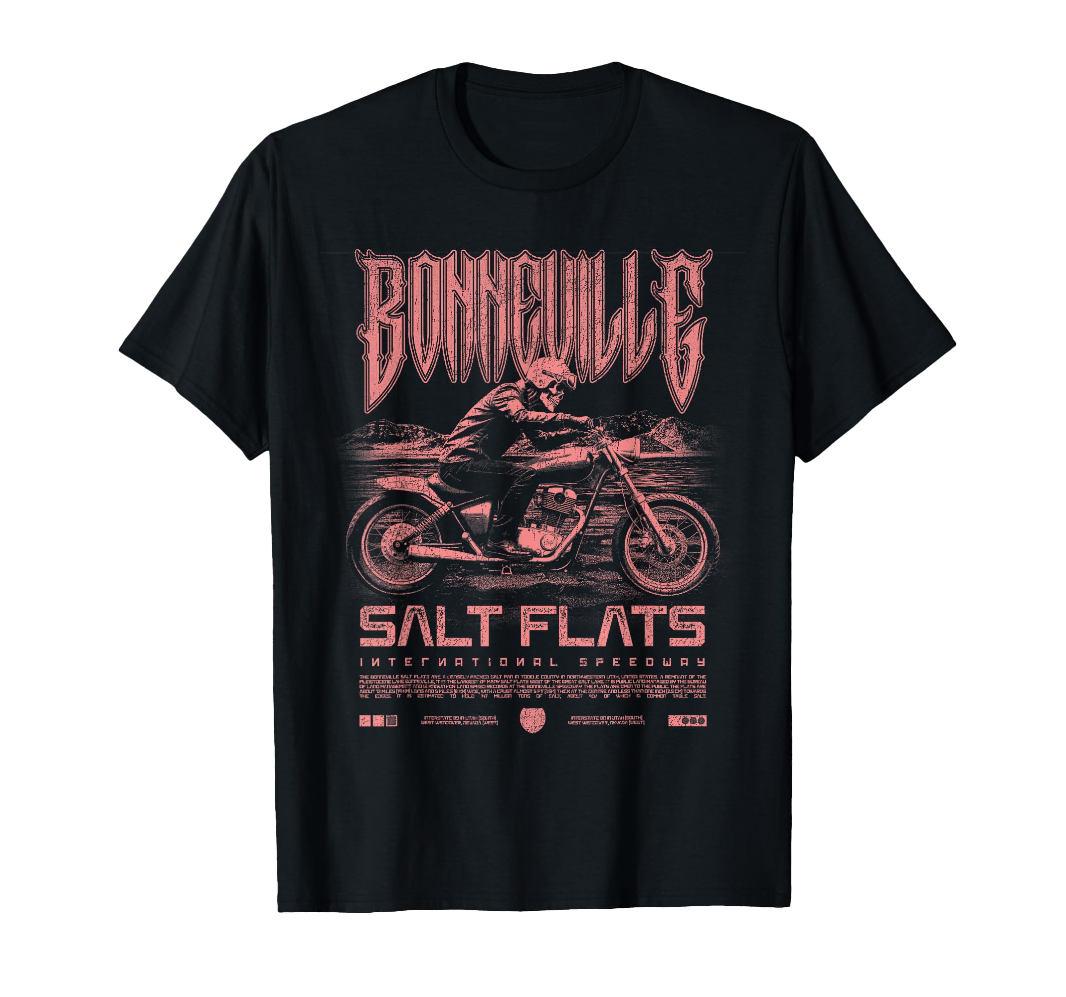 Bonneville Salt Flats Motorcycle T-Shirt - Trendy Graphic for Adults - T-Shirt, Sweatshirt, Hoodie