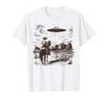 Rodeo Cowboy Western Country Spaceship T-Shirt - Trendy Graphic Men Women - T-Shirt, Sweatshirt, Hoodie