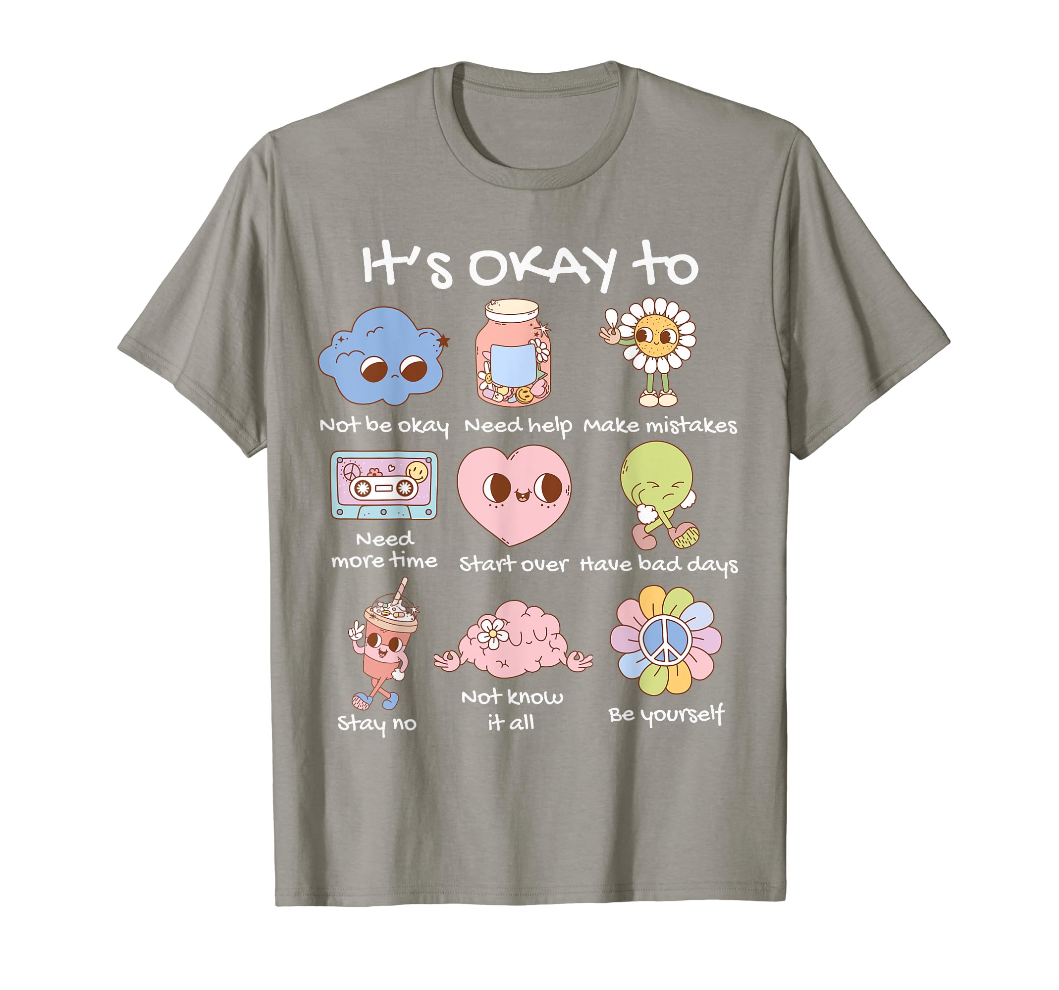Groovy Its Okay To Make Some Mistakes T-Shirt - Trendy Graphic Men Women - T-Shirt, Sweatshirt, Hoodie