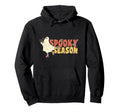 Spooky Season Groovy Ghost Flowers Hoodie - Novelty Apparel Unisex - T-Shirt, Sweatshirt, Hoodie