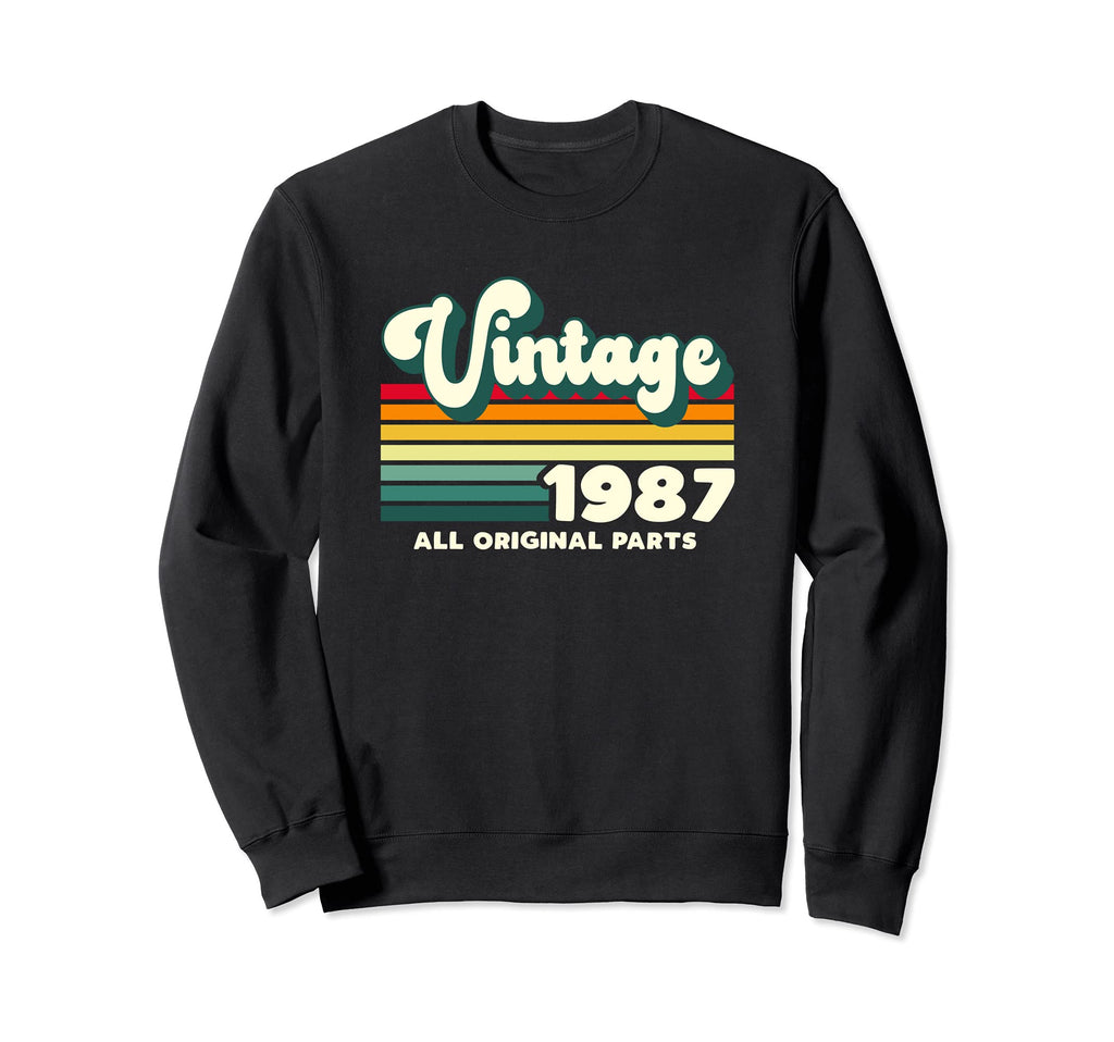 1987 All Original Parts Colorful Sweatshirt - Minimalist Print Men Women - T-Shirt, Sweatshirt, Hoodie