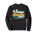 1987 All Original Parts Colorful Sweatshirt - Minimalist Print Men Women - T-Shirt, Sweatshirt, Hoodie