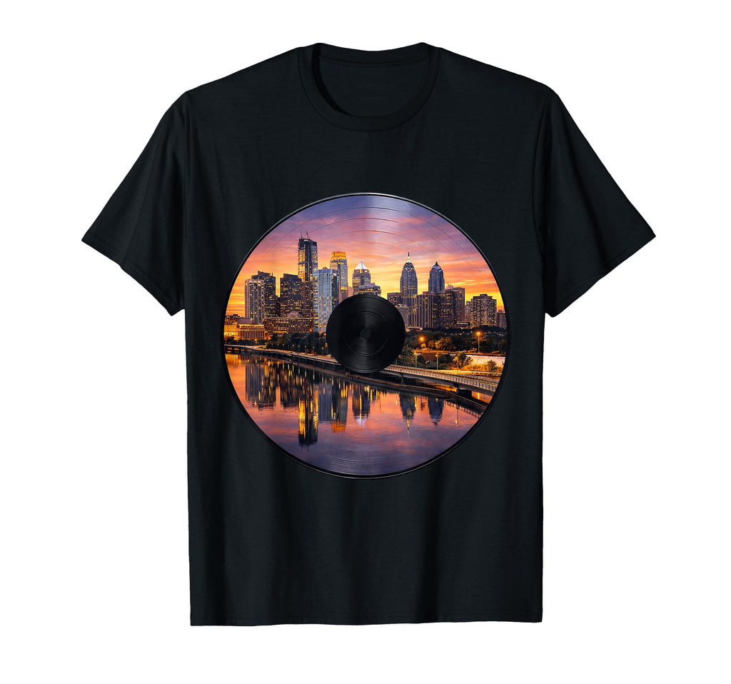 Philadelphia Pennsylvania Vinyl T-Shirt - Trendy Graphic Men Women - T-Shirt, Sweatshirt, Hoodie