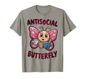 Groovy Anti Social Butterfly Ironic Funny T-Shirt - Graphic Print Unisex - T-Shirt, Sweatshirt, Hoodie