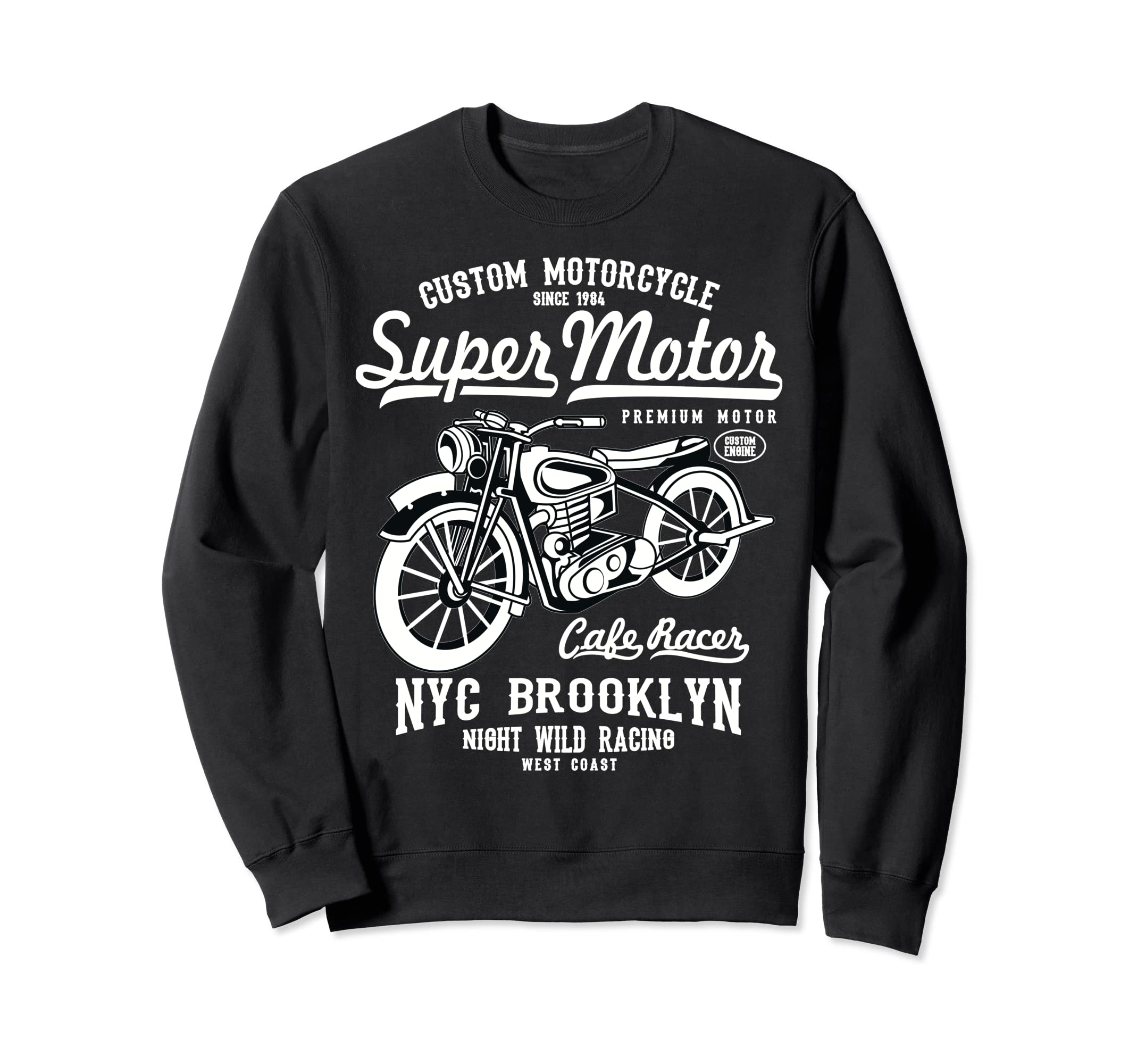 Biker Motorcycle Super Motor Sweatshirt - Trendy Graphic for Adults - T-Shirt, Sweatshirt, Hoodie