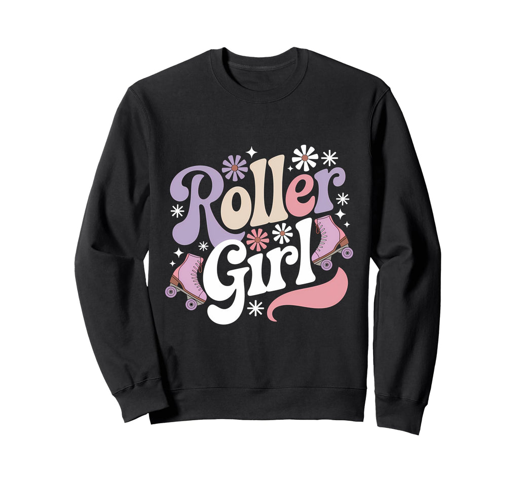 Roller Skating 70S 80S Roller Skates Sweatshirt - Trendy Graphic Unisex - T-Shirt, Sweatshirt, Hoodie