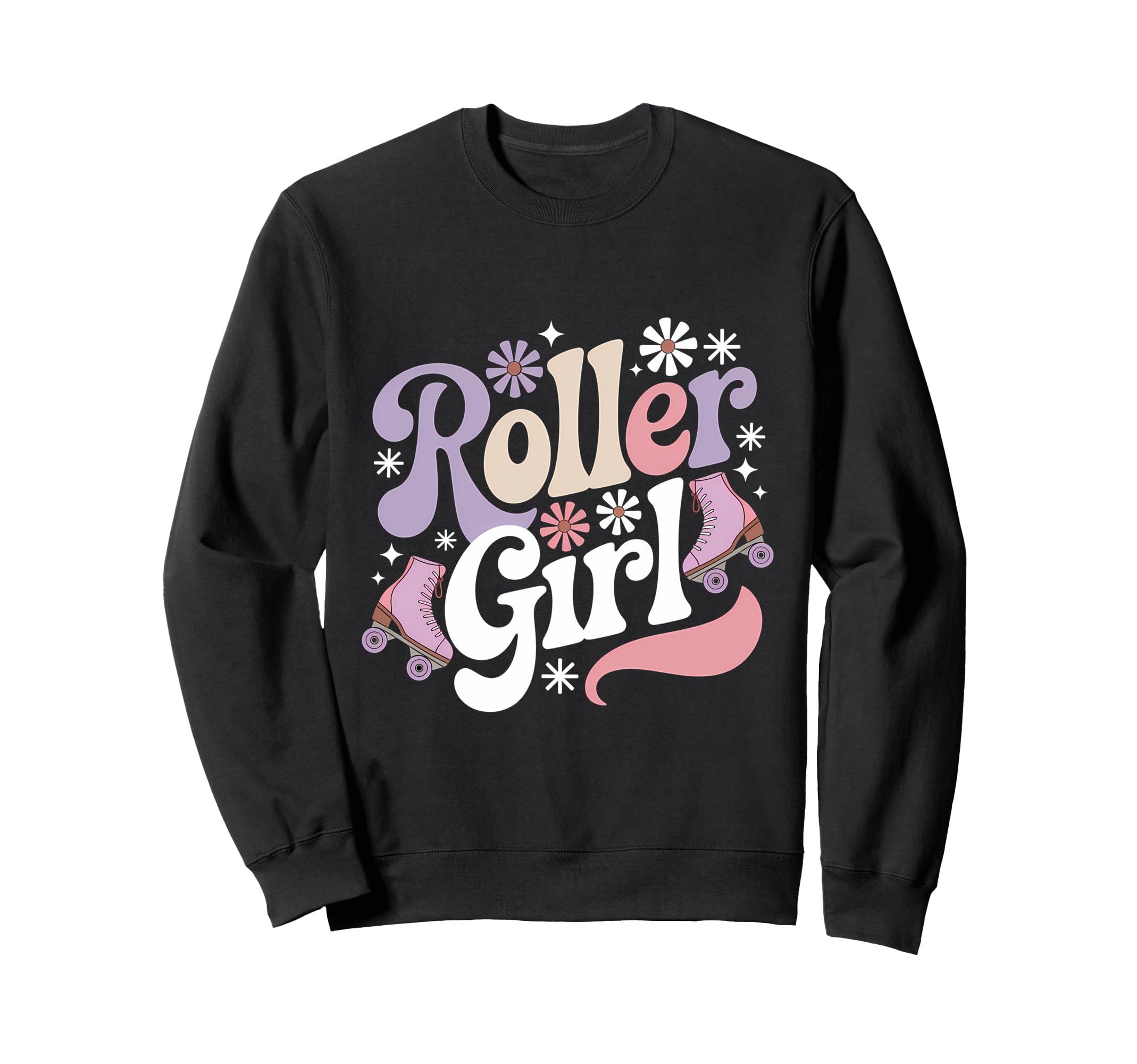Roller Skating 70S 80S Roller Skates Sweatshirt - Trendy Graphic Unisex - T-Shirt, Sweatshirt, Hoodie