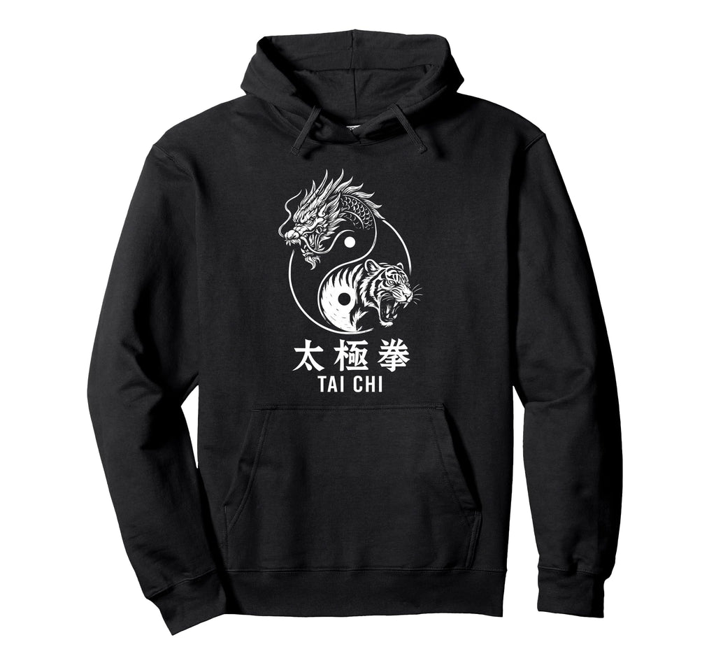 Yin Yang Tiger Dragon Tai Chi Chuan Hoodie - Graphic Print Unisex - T-Shirt, Sweatshirt, Hoodie