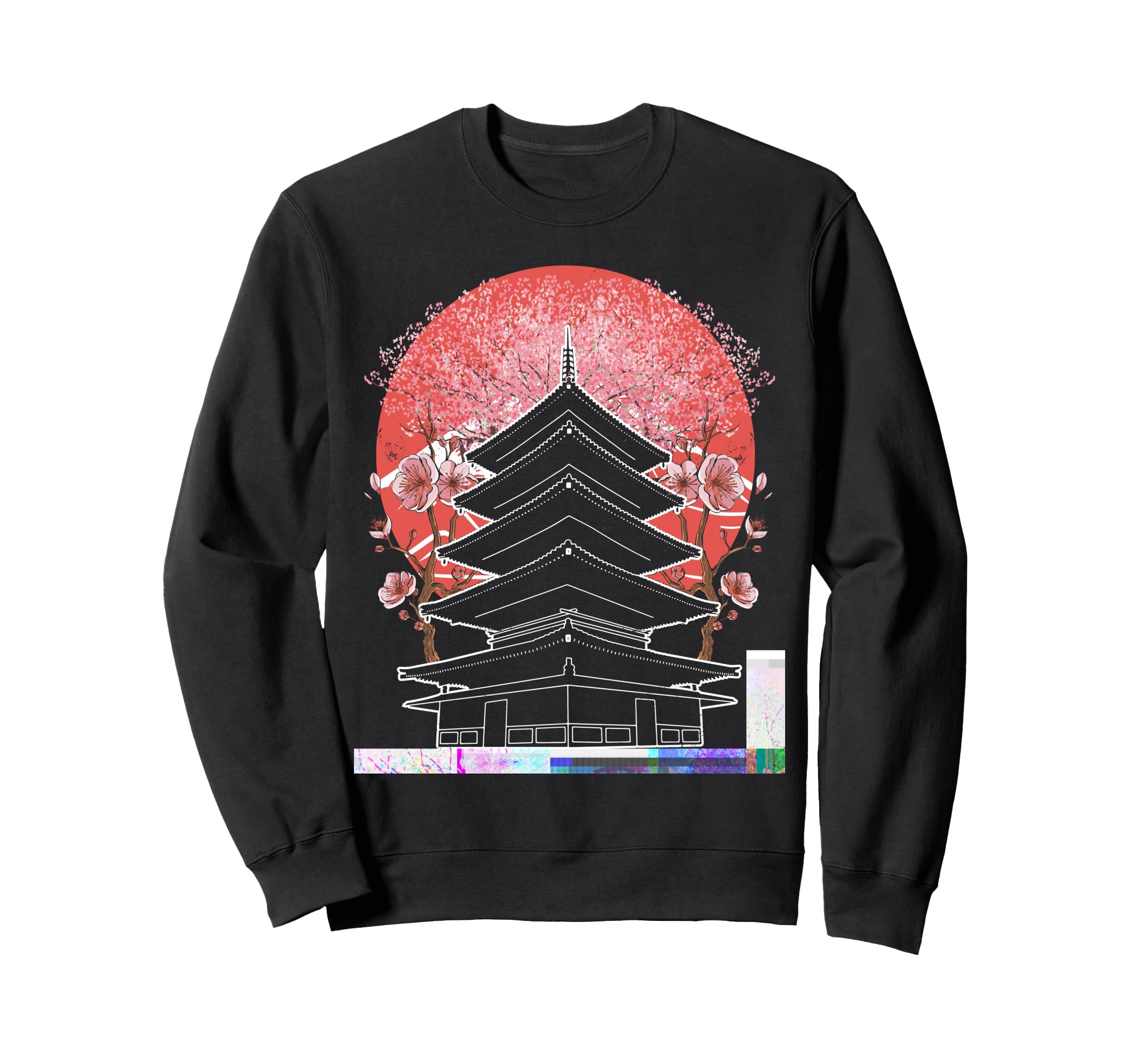 Japanese Pagoda Lantern Meditation Sweatshirt - Unique Graphic for Adults - T-Shirt, Sweatshirt, Hoodie
