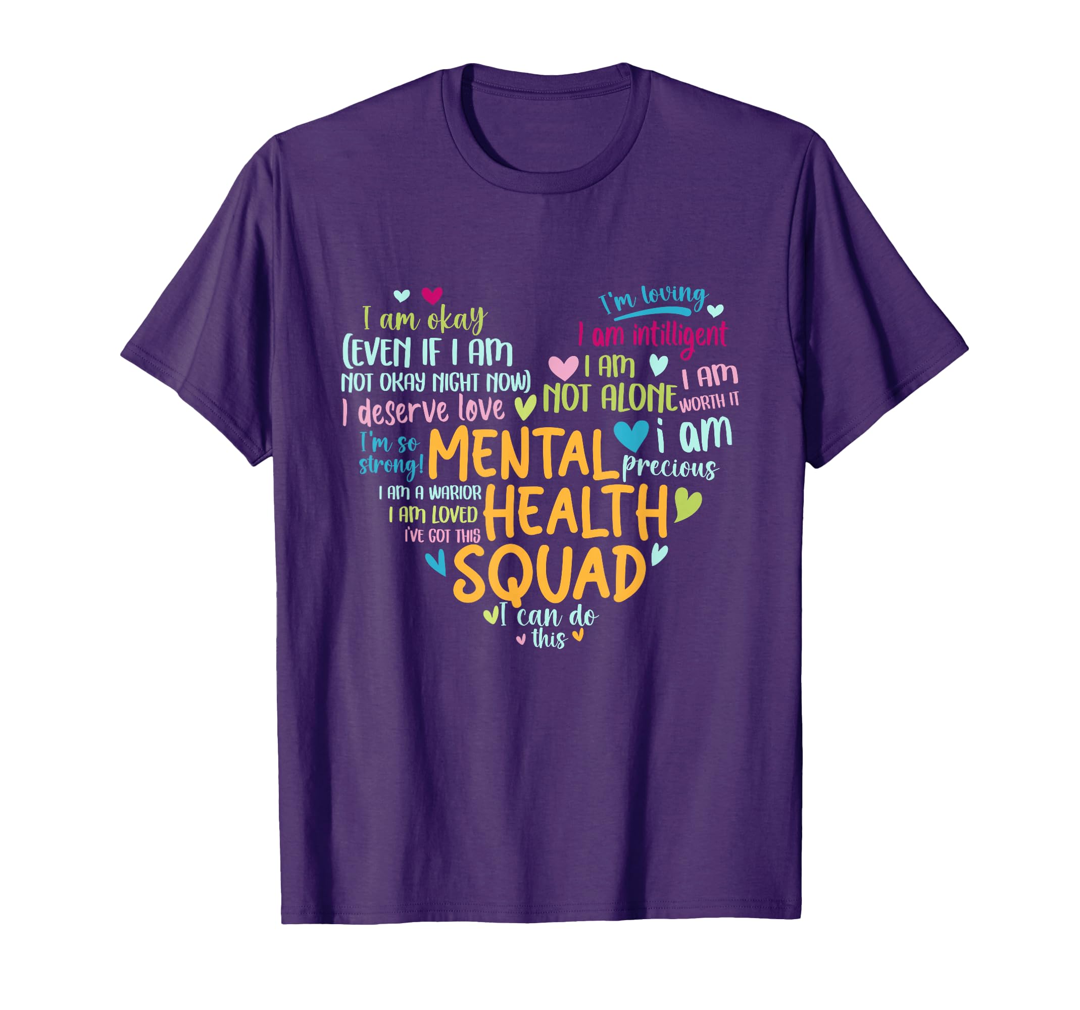 Mental Health Squad Love Heart Facts T-Shirt - Unique Graphic Men Women - T-Shirt, Sweatshirt, Hoodie