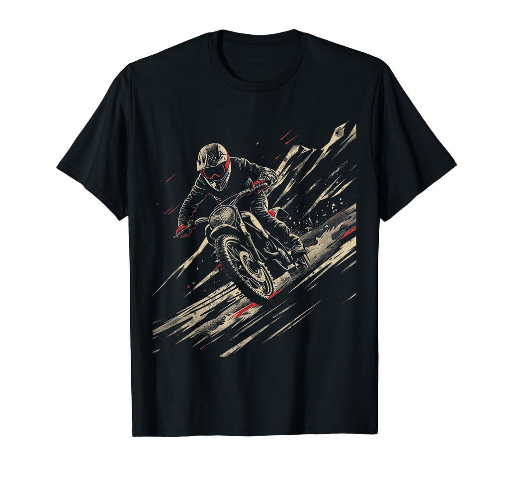 Downhill Race Motorcycle Gift T-Shirt - Novelty Apparel for Adults - T-Shirt, Sweatshirt, Hoodie