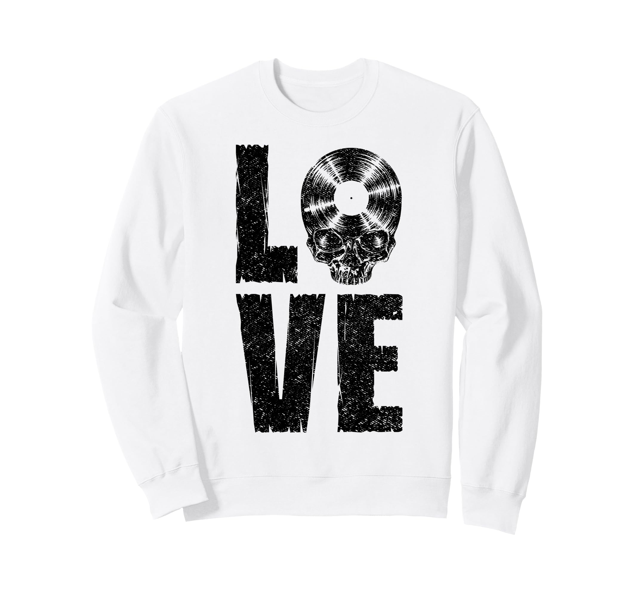 I Love Vinyl Old School Record Sweatshirt - Trendy Graphic Men Women - T-Shirt, Sweatshirt, Hoodie
