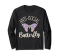 Anti Social Butterfly Gen Z Kawaii T-Shirt - Graphic Print for Adults - T-Shirt, Sweatshirt, Hoodie