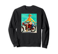 Motorcycle Pinup Pin Up Biker Sweatshirt - Aesthetic Graphic for Adults - T-Shirt, Sweatshirt, Hoodie