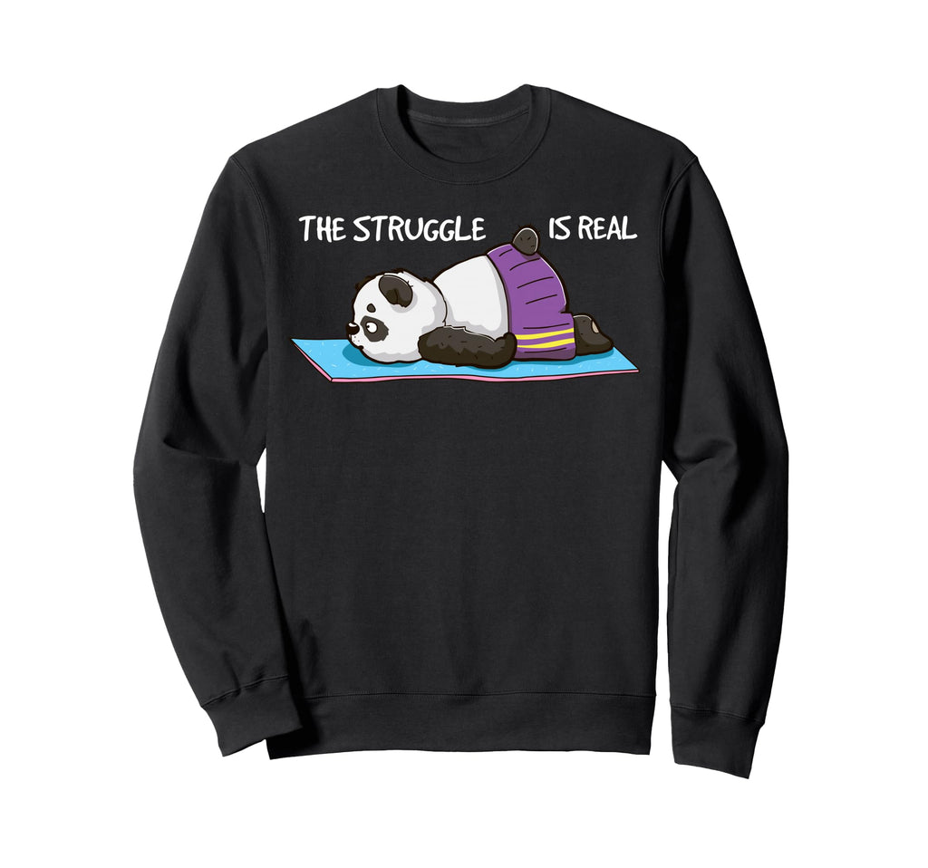 Funny Panda Yogi Yoga Pose Namaste Sweatshirt - Novelty Apparel for Adults - T-Shirt, Sweatshirt, Hoodie