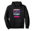 Stuck 80S Synthwave Aesthetic Dj Hoodie - Graphic Print for Adults - T-Shirt, Sweatshirt, Hoodie