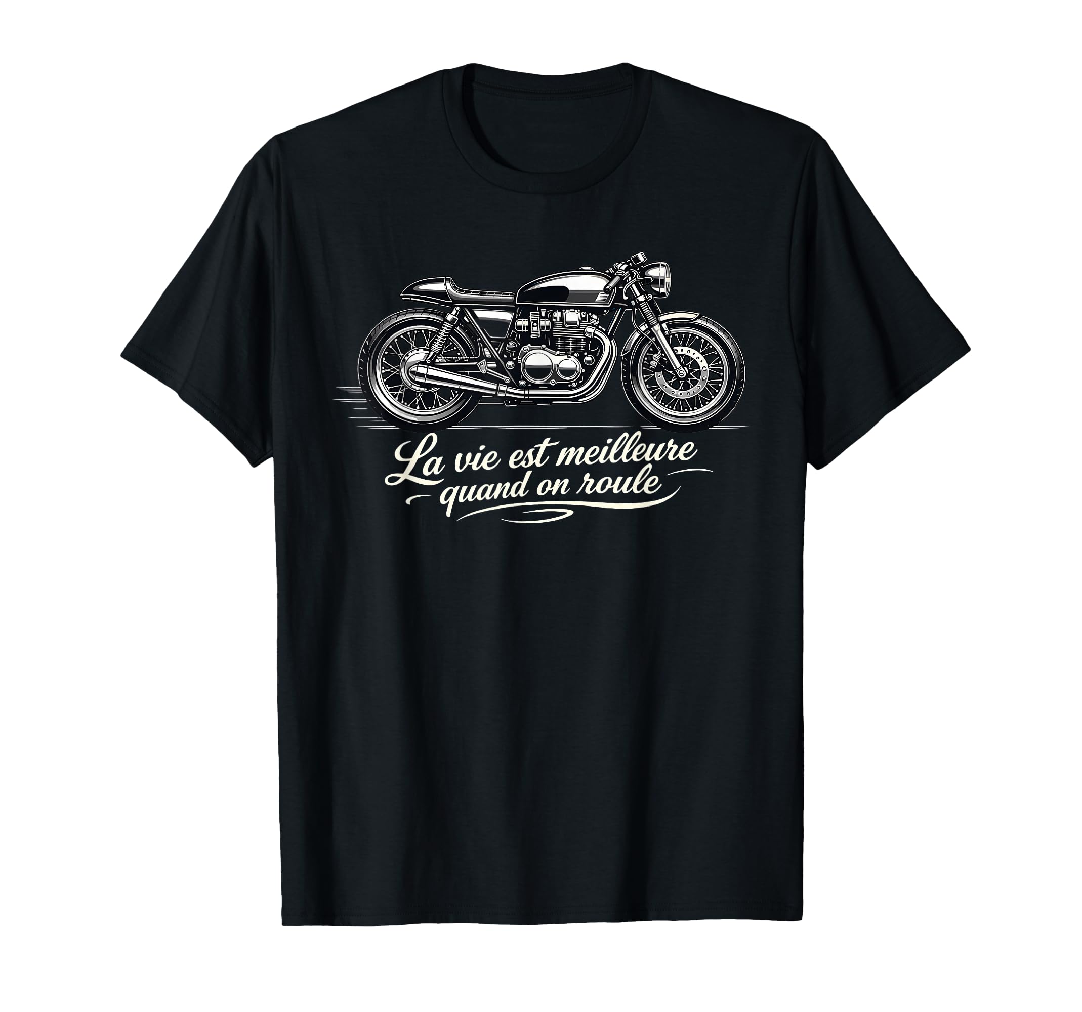 Cafe Racer Motorcycle French T-Shirt - Streetwear Style Men Women - T-Shirt, Sweatshirt, Hoodie