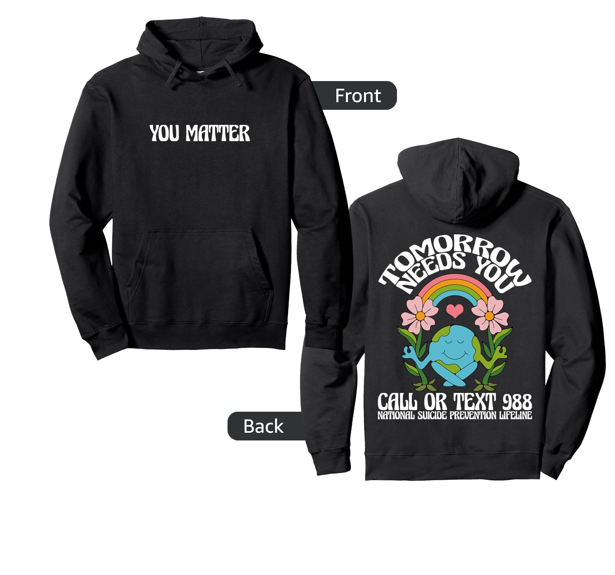 Groovy Mental Health Matters Be Kind Sweatshirt - Trendy Graphic Unisex - T-Shirt, Sweatshirt, Hoodie