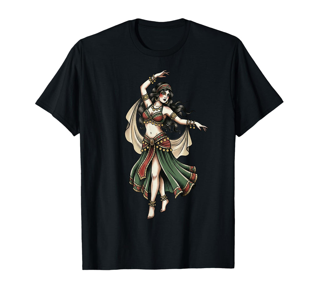 Boho Tattoo Traditional Dancer T-Shirt - Fun Novelty Design for Adults - T-Shirt, Sweatshirt, Hoodie