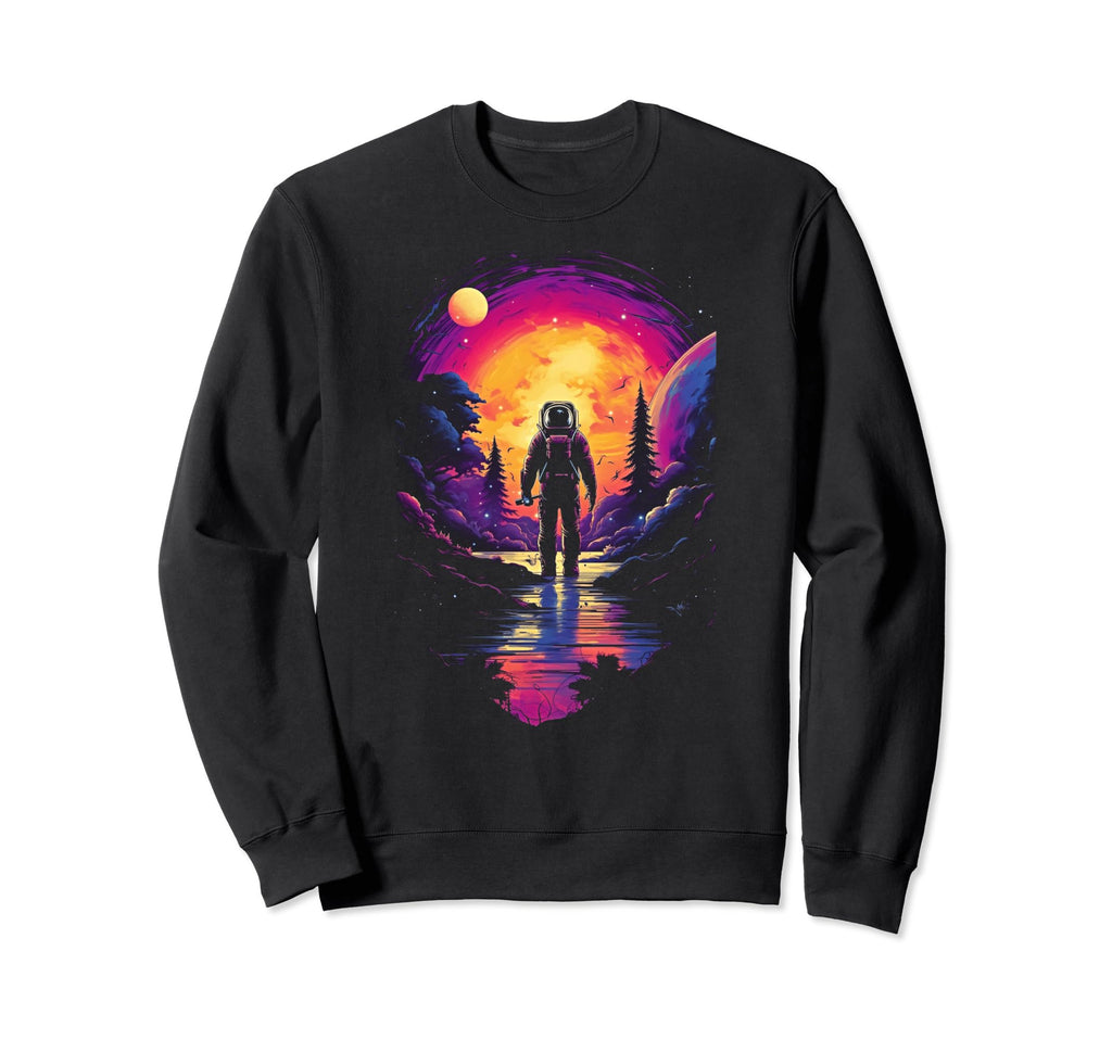 Synthwave Astronaut Cyberpunk 80S Sweatshirt - Novelty Apparel Men Women - T-Shirt, Sweatshirt, Hoodie