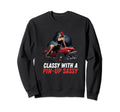 Pin Up Old Car Classy Pin Up Sweatshirt - Aesthetic Graphic for Adults - T-Shirt, Sweatshirt, Hoodie