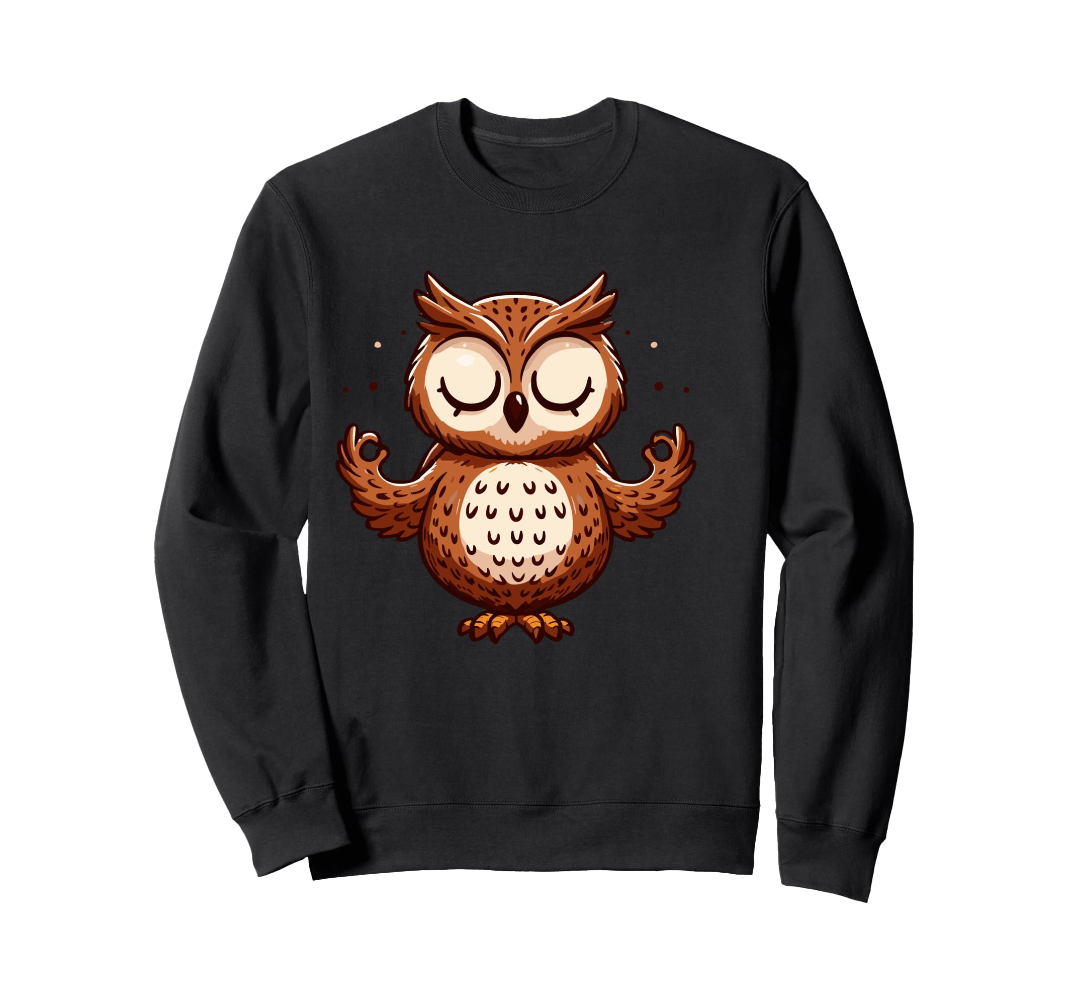 Meditation Owl Yoga Pose Relaxing Sweatshirt - Streetwear Style Unisex - T-Shirt, Sweatshirt, Hoodie