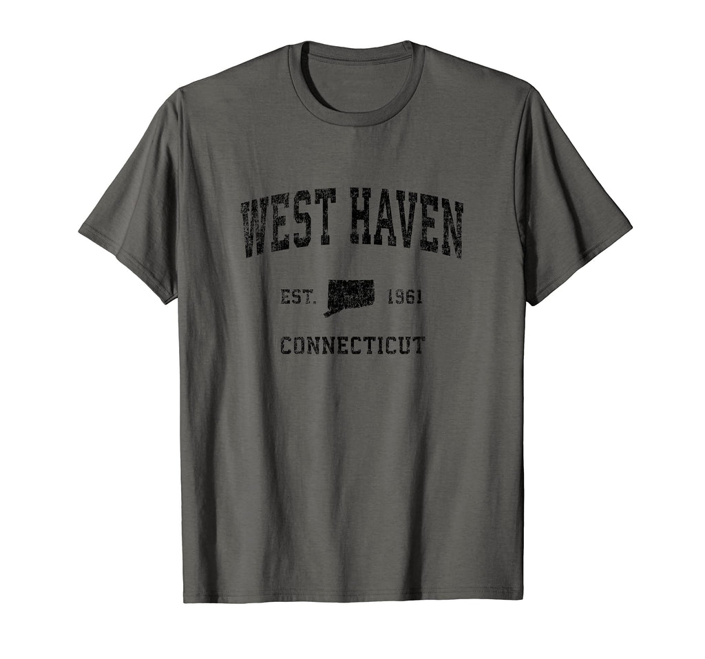 West Haven Connecticut Ct Sports Black T-Shirt - Trendy Graphic Unisex - T-Shirt, Sweatshirt, Hoodie