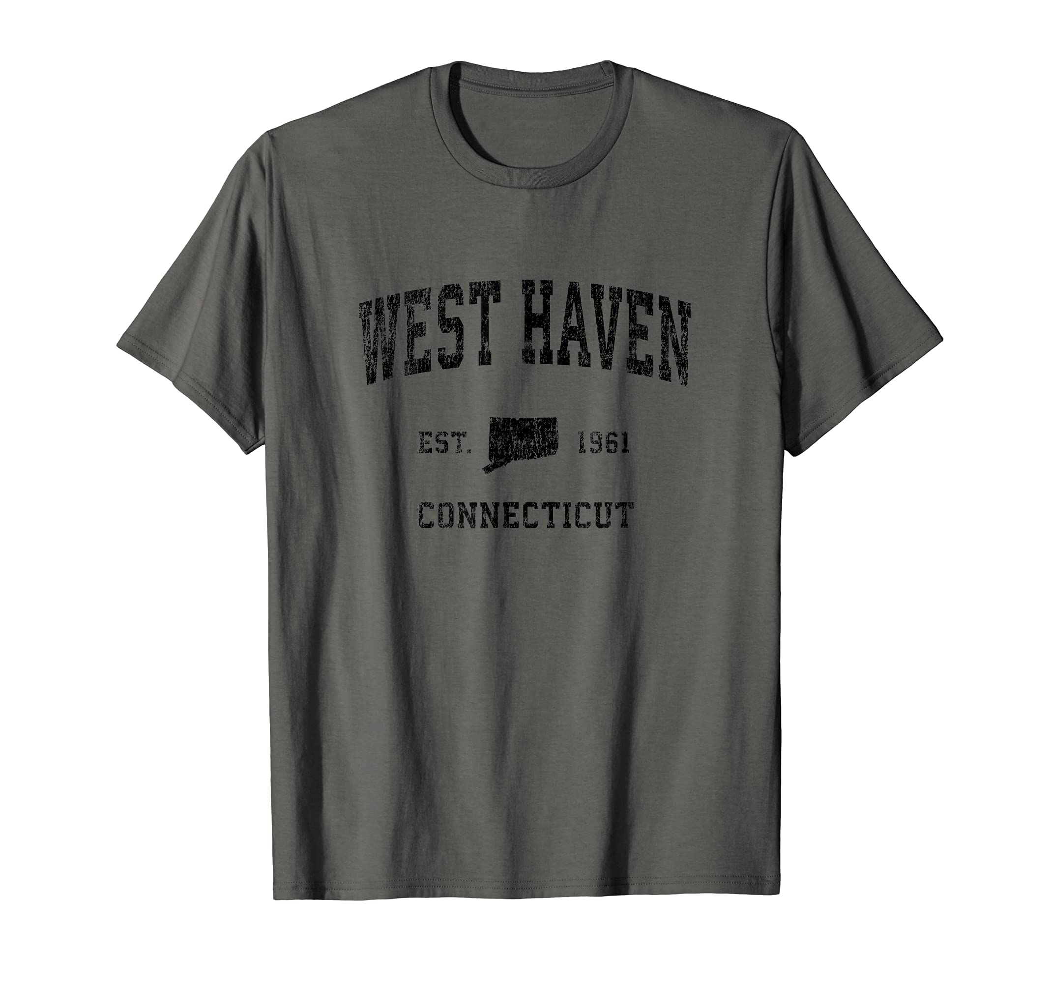 West Haven Connecticut Ct Sports Black T-Shirt - Trendy Graphic Unisex - T-Shirt, Sweatshirt, Hoodie