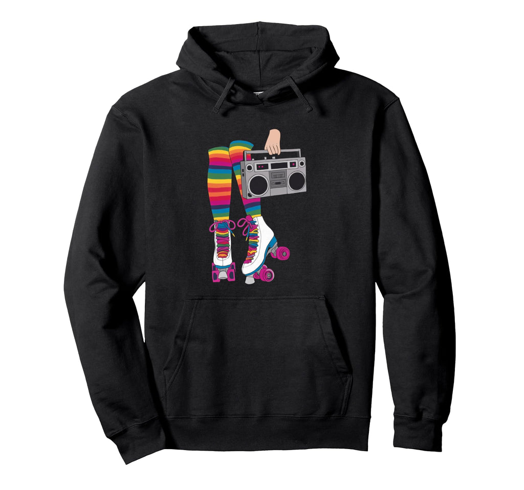 Rollerskates Roll Beat Funny 70S 80S Hoodie - Novelty Apparel for Adults - T-Shirt, Sweatshirt, Hoodie