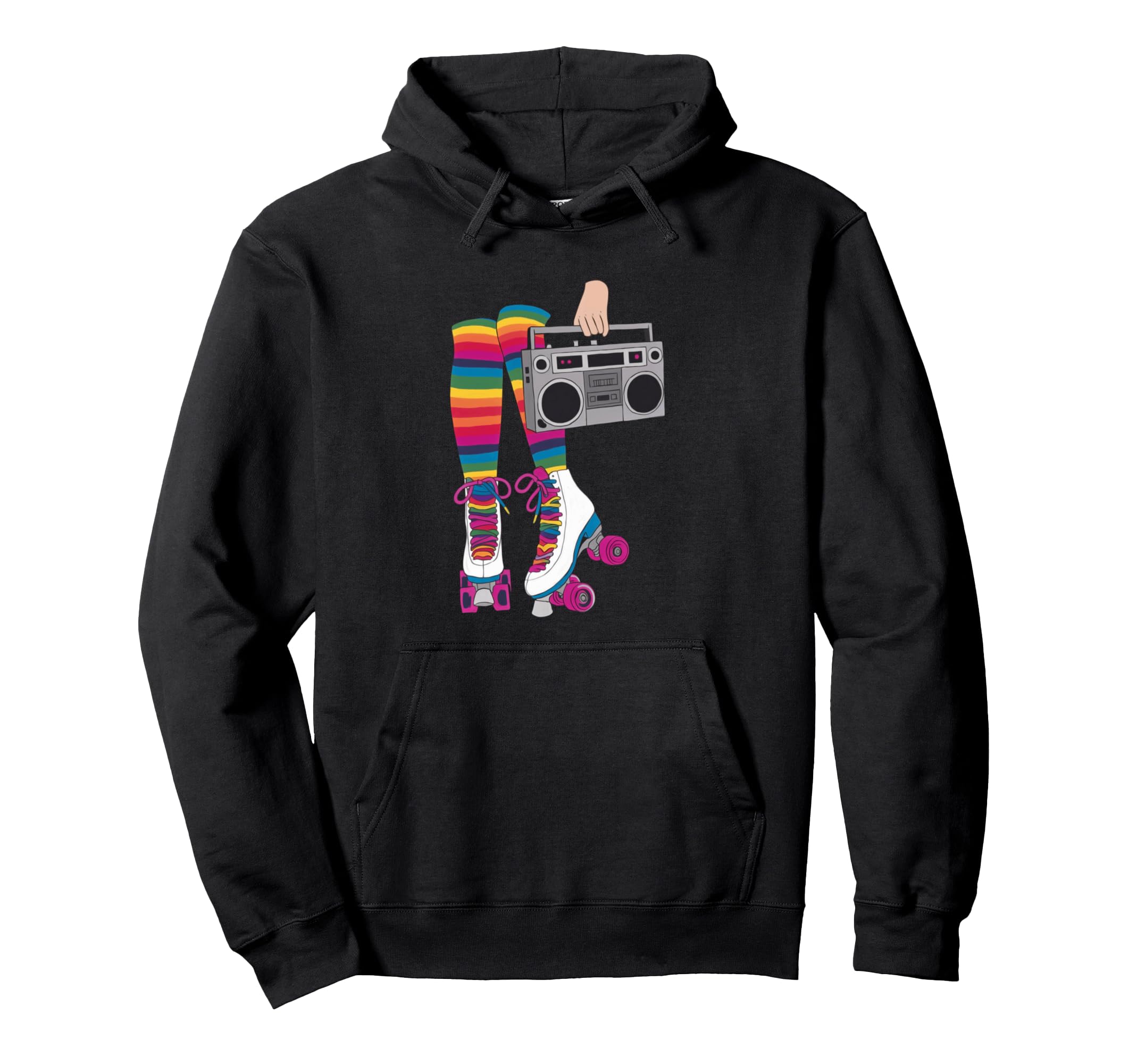 Rollerskates Roll Beat Funny 70S 80S Hoodie - Novelty Apparel for Adults - T-Shirt, Sweatshirt, Hoodie