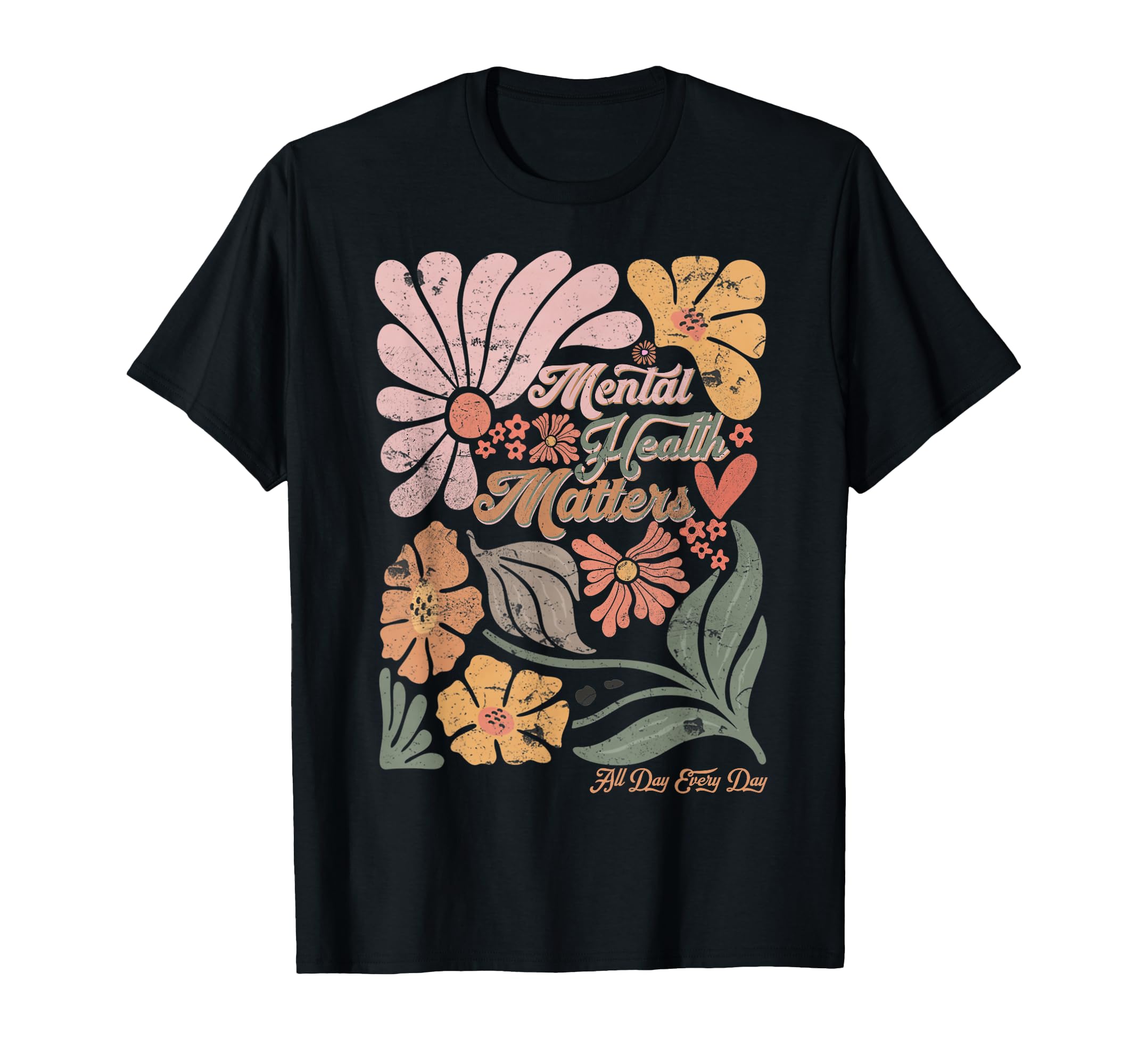 Boho Mental Health Matters All Day T-Shirt - Custom Art Print for Adults - T-Shirt, Sweatshirt, Hoodie