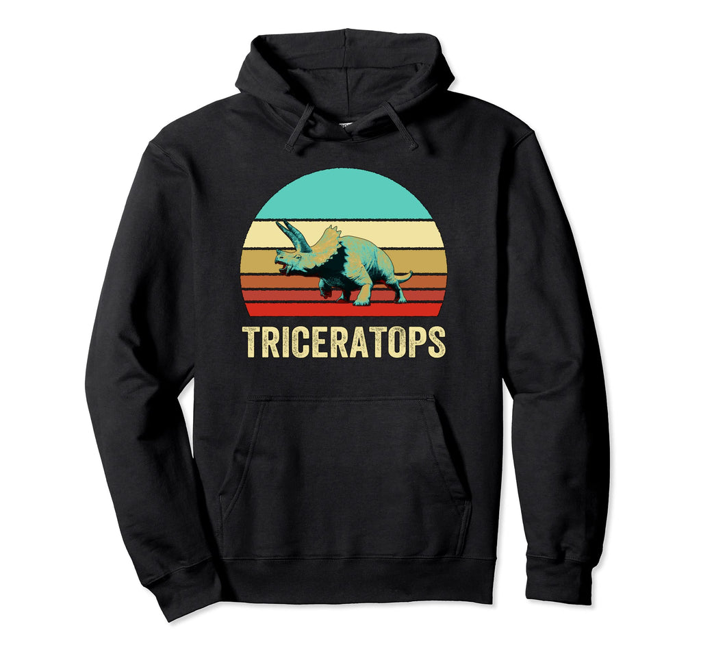 Sunset Triceratops Hoodie - Novelty Apparel for Adults - T-Shirt, Sweatshirt, Hoodie