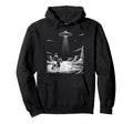 Cowboy Ufo Encounter Western Desert Hoodie - Fun Novelty Design for Adults - T-Shirt, Sweatshirt, Hoodie