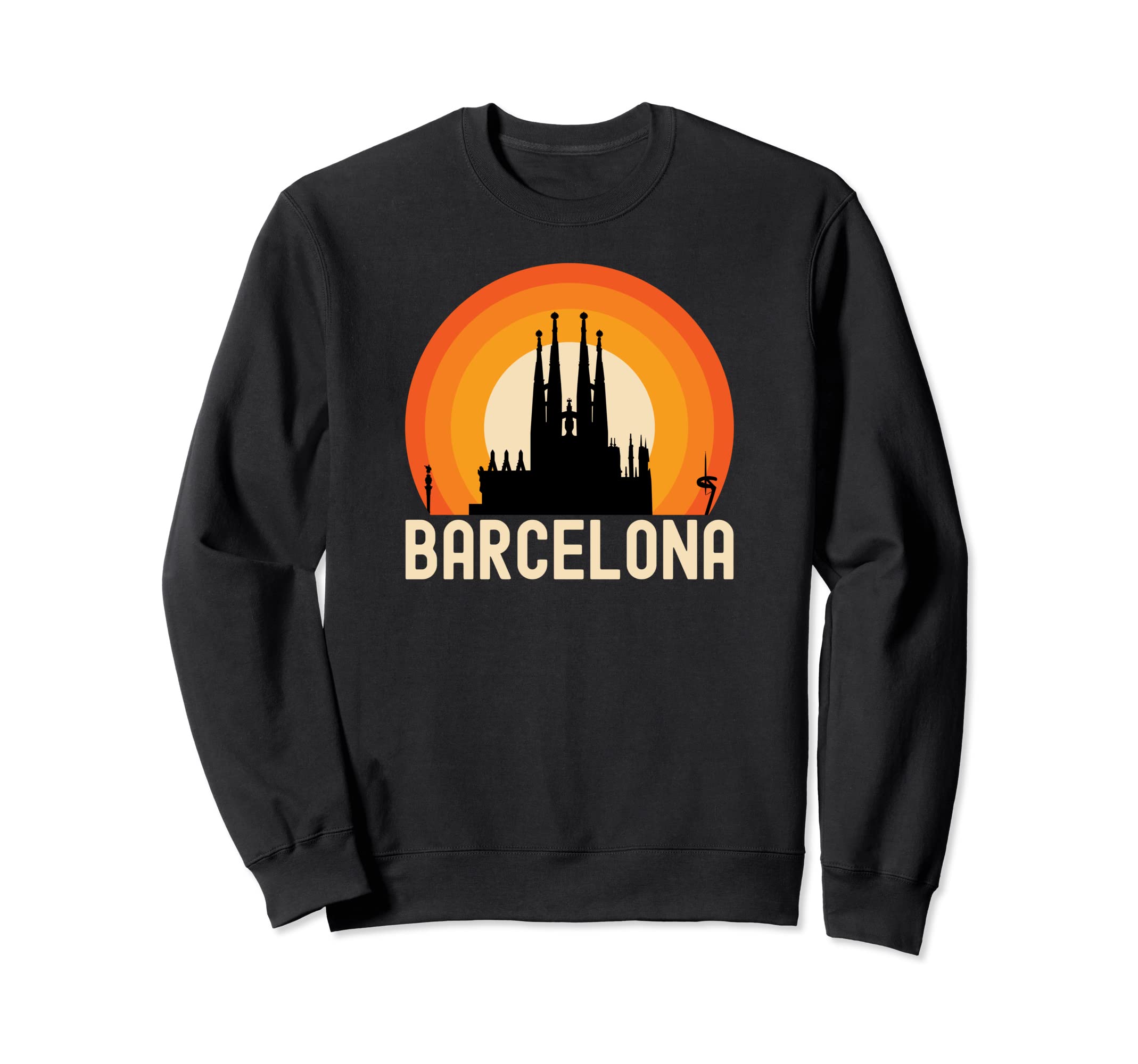 Barcelona Spain Sunset Sweatshirt - Casual Everyday Wear Unisex - T-Shirt, Sweatshirt, Hoodie