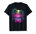 90S Vaporwave Aesthetic Palm Trees T-Shirt - Fun Novelty Design Men Women - T-Shirt, Sweatshirt, Hoodie